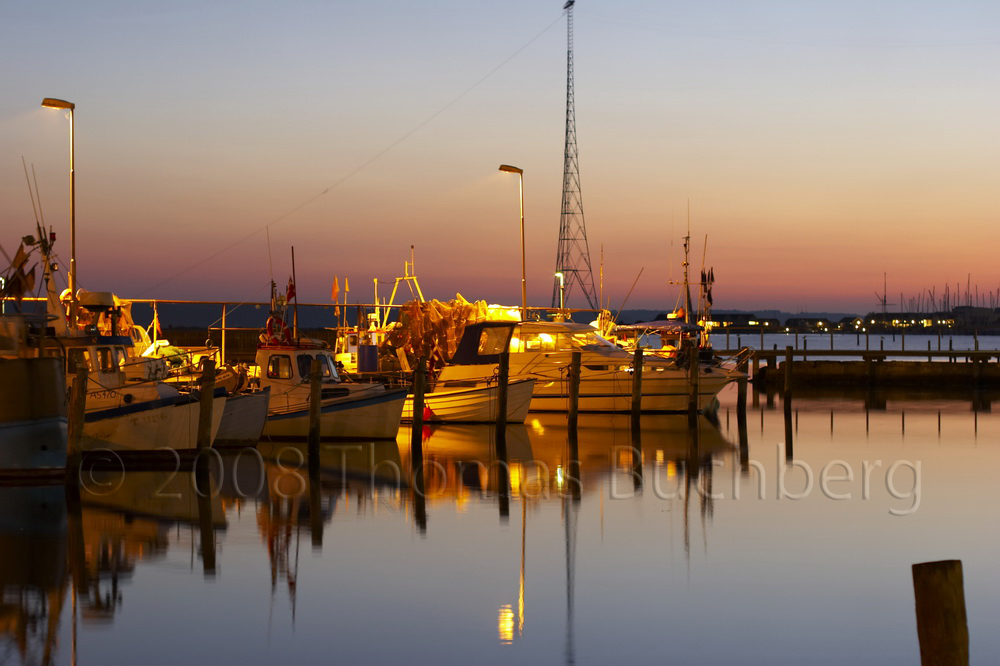 Late sunset. Kalundborg Marina.